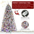 thumbnail image 6 of 9 FT Pre-lit Green Flocked Artificial Christmas Tree, 2094 Branch Tips, 900 Warm Color Lights with 8 Modes, Automatic Structure, Remote Control for Home, 6 of 10