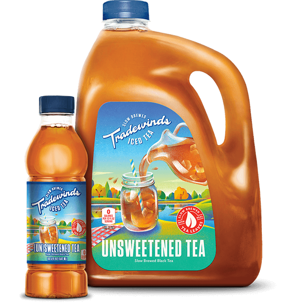 TRADEWINDS TEA HOUSE Tea Ready To Drink Unsweetened Peach, 128 fo