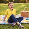 thumbnail image 4 of Boys Short Sleeve Polo Shirt Kids Collared School Uniform Top Button Placket Classic Fit Summer Polo, 4 of 6