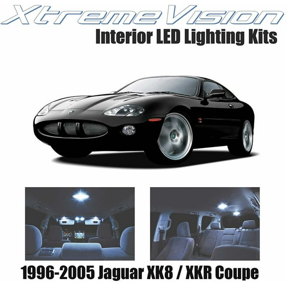 Xtremevision Interior LED for Jaguar XK8 / XKR Coupe 1996-2005 14 Pieces Cool White Interior LED Kit   Installation Tool