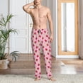 thumbnail image 2 of Kdxio Strawberries Pattern Men's Pajama Pants, Elastic Waist with Drawstring and Pockets, Comfortable Loungewear-Medium, 2 of 6