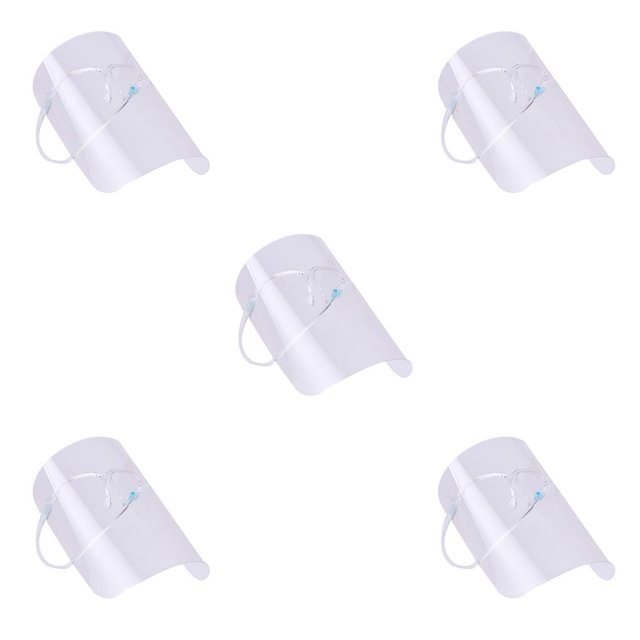 Xingzhi Protection Visière Écran Complet Sécurité Travail avec Lunettes Transparentes 5Ensemble