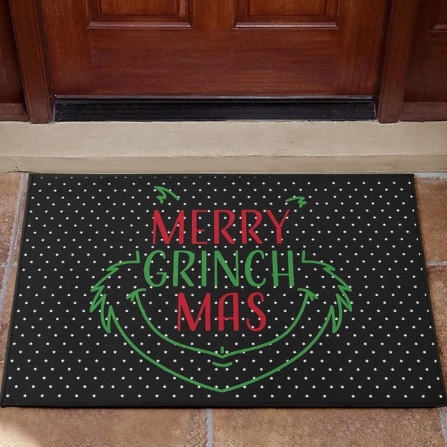 Home Essentials Doormat Christmas Rug Decorative Xmas Holiday Front Floor Mat Mat for Indoor Outdoor