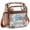 Brown, variant on Clear Bag for Stadium Events 12x6x12, Compliant Crossbody Purse with 3 Zipper Pockets, Clear Tote for Concerts & Sports Games