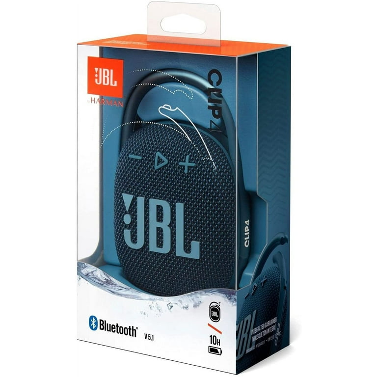 JBL Clip 4 Portable Bluetooth Speaker - Waterproof and Dustproof IP67, Mini  Bluetooth Speaker for Travel, Outdoor and Home w/ 1 LED Flashlight Key  Chain - Blue 