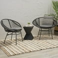 thumbnail image 2 of Noble House Emiliano Indoor Woven Faux Rattan Chairs with Cushions, Set of 2, Gray and Dark Gray Finish, 2 of 3