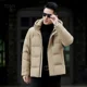 thumbnail image 2 of Chaqueta corta de plumón de seda de leche con relleno de plumón de pato, ropa de diseñador para hombre, chaquetas acolchadas ligeras, abrigo para hombre, saco informal para hombre, 2 of 5
