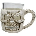 thumbnail image 3 of Ebros Grinning Human Skull Drinking Mug 7oz Resin With Glass Cup Insert & Handle, 3 of 5