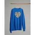 thumbnail image 3 of Colorful Heart Cheetah Print Sweatshirt Women -Image by Shutterstock, Female Medium, 3 of 4