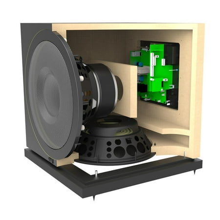 ELAC - 3000 Series 10" 200W Powered Subwoofer (Each) - Black