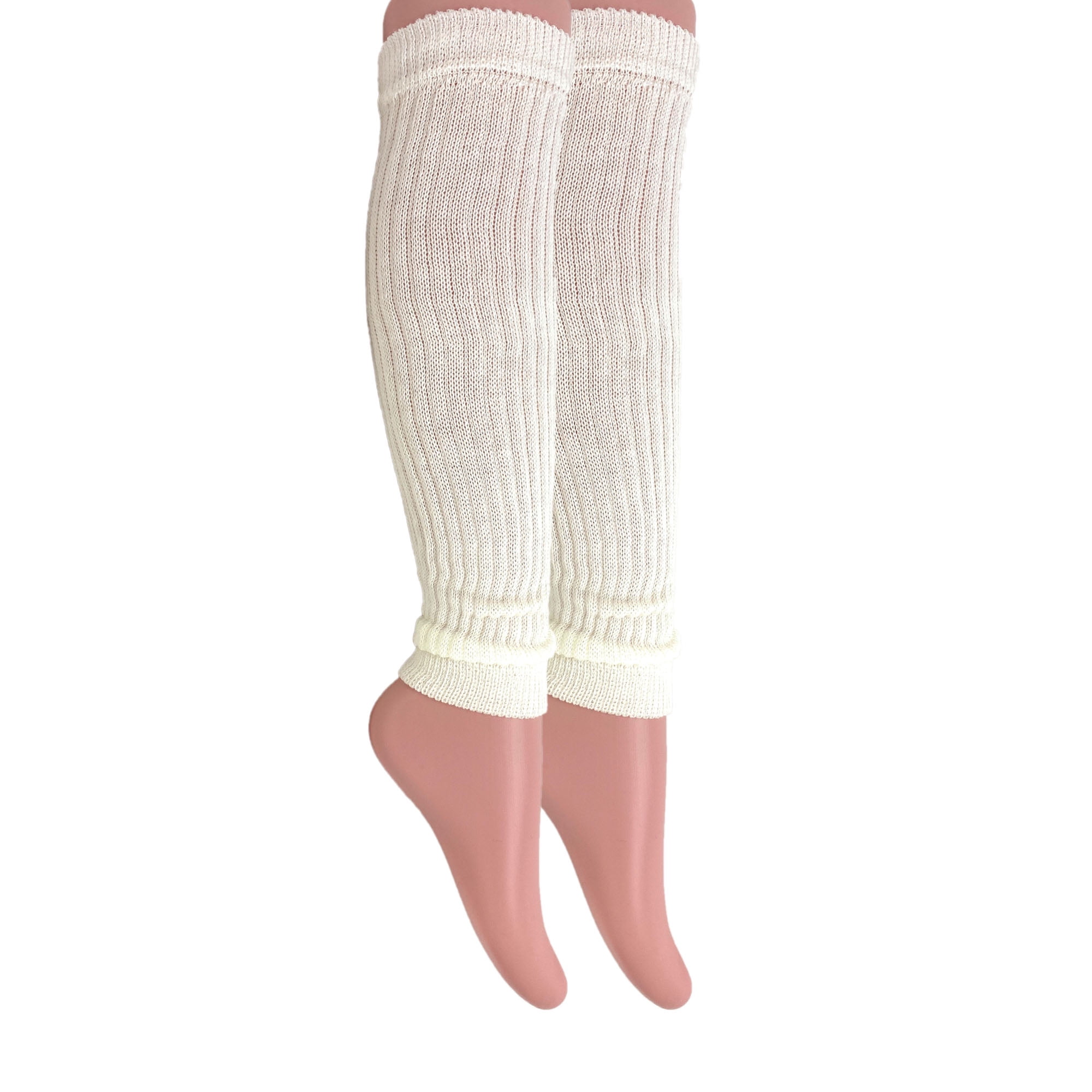 AWS/American Made Acrylic Leg Warmers for Women 80s White Soft and
