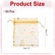 thumbnail image 2 of Bolsa de organza Uxcell, bolsas de malla transparente con estrellas y luna, bolsas de regalo con cordón, bolsas de fiesta al por mayor, fundas para joyas doradas de 5" x 7", 2 of 6