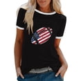 thumbnail image 2 of Up to 65 off!Lolmot T Shirts for Women Loose Fit Patriotic Shirts Summer Casual Short Sleeve Football American Flag Graphic Tees Tops Teen Girl Clothes, 2 of 4