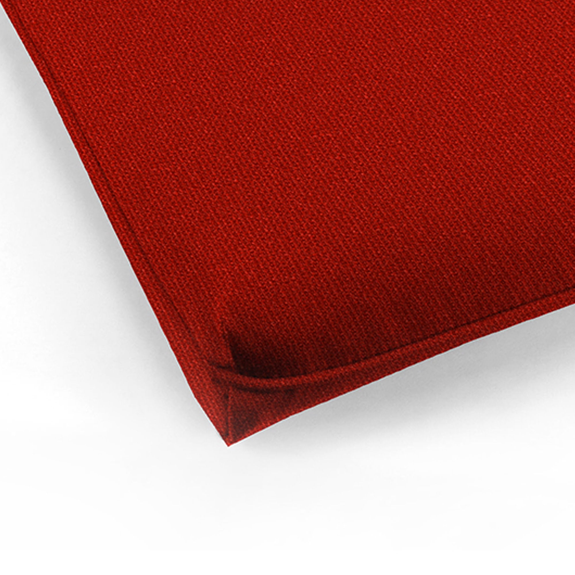 Jordan Manufacturing 44" x 21" Rave Cherry Red Solid Rectangular Outdoor Chair Cushion with Ties, Hanger Loop and Welt
