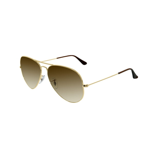 Ray Ban Men S Gradient Aviator Rb3025 001 51 62 Gold Sunglasses Walmart Com Walmart Com