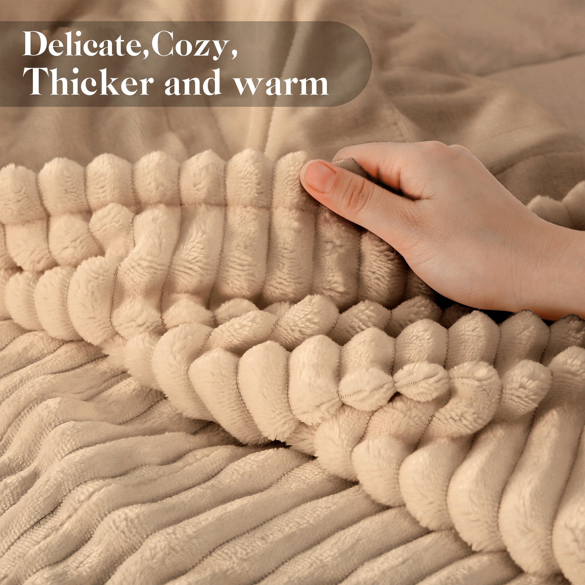 GONUES Heated Electric Blanket Queen Size 84"x90"-10 Heat Settings & 1-12 Hours Auto-off, Soft Warm Flannel Fast Heating Blanketfor Bed, Sofa&Office, Machine Washable- Camel