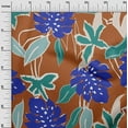 thumbnail image 3 of oneOone Cotton Poplin Brown Fabric Abstract Tropical Floral Dress Material Fabric Print Fabric By The Yard 56 Inch Wide, 3 of 4