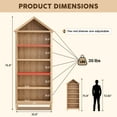 thumbnail image 3 of IFGET 75.9" Tall Arch Bathroom Cabinet with Adjustable Storage Shelves, Freestanding Wood Storage Cabinet for Bathroom, 3 of 6