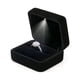 thumbnail image 1 of Joyero De Terciopelo Caja De Anillo Brillante Caja De Joyería De Terciopelo Con Luz LED Caja De Anillo Brillante Para Compromiso De Exposición, 1 of 7