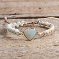 thumbnail image 2 of GHSDFBB Boho Handmade Natural Stone Bead 3 Row Wide Wrap Wrist Statment Bracelet Jewelry Collection, 2 of 6