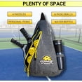 thumbnail image 5 of Boomer Pickleball Sling Bag with Paddle Storage, 3 Zipper Compartments, Water Bottle Pocket, Fence Clip, 5 of 7