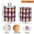 thumbnail image 5 of Yayeee 2 Pack Qtip Holder Bathroom Cotton Swab Canister with Lid Clear Dispenser Set, Purple Jam, 5 of 6