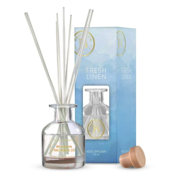 Brooklyn Fragrance Co. Water Color- Long Lasting Scented Aroma Diffuser – Fresh Linen Air Freshener for Home- Fragrance Diffuser for a Large Room - 100ML
