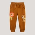 thumbnail image 2 of Kogui Athletic Joggers for Toddler Boys Boys Casual Pants Soft Trousers Toddler Boys Sweatpants Size 2T 3T (Brown,2-3 Years), 2 of 6