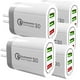 thumbnail image 1 of Cargador de Pared HotShot ChargerPowerWhite 5Pzas 3 Puertos USB 100-240V 50-60Hz Salida Max 5V 4.8A QC 5V 3.0A/9V 2.0, 1 of 1