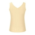 thumbnail image 4 of ZyeKqe Tank Tops for Women Casual V Neck Cami Shirt Crochet Summer Backless Camisole Sleeveless Blouse, 4 of 7