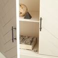 thumbnail image 6 of SAFAVIEH Peyton 2 Door Contemporary White Storage Wood Rectangle Cabinet (31.5 in. W x 13.4 in. D x 26 in. H), 6 of 16