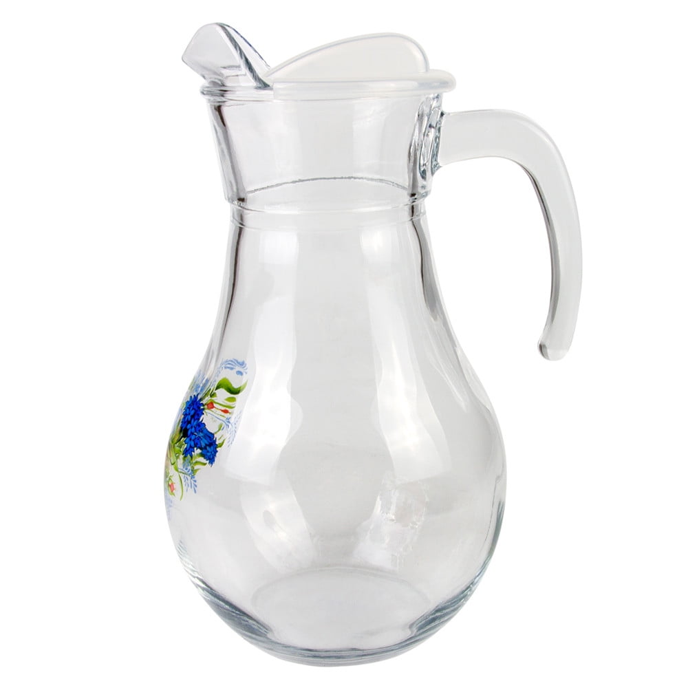 Durable Clear Glass Pitcher Non Slip 60 1 Fl Oz Clear Water Pitcher