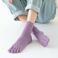 thumbnail image 4 of 1 Pair Mid Tube Socks Sweat Absorption Breathable Soft Solid Color High Elasticity Keep Warm Non-Slip No Odor F, 4 of 8