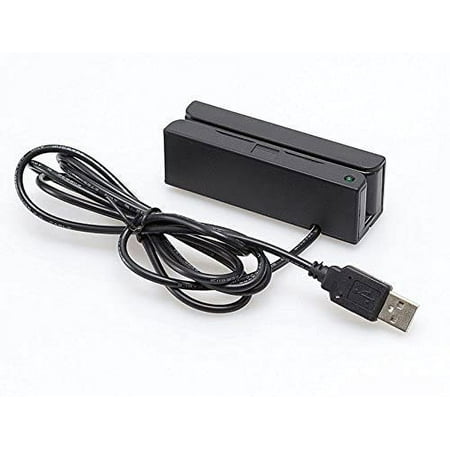 Mini Msr100 Swipe Magnetic Credit Card Reader 3 Tracks Hi/Lo Data Collector, USB Msr Stripe Card Reader for Point of Sale (POS), Access Control, ID Verify