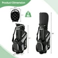 thumbnail image 3 of Gymax Golf Stand Bag Golf Club Bag w/ 14 Way Top Dividers & 6 Pockets & Carrying Handles Grey, 3 of 7