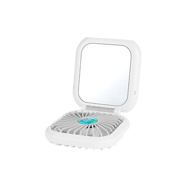 Ventilador portátil portátil Ventiladores plegables con espejo de maquillaje Cordón 3000mA CACAGOO Mini ventilador