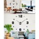 thumbnail image 2 of Reloj de pared DIY, reloj de pared grande silencioso moderno DIY, pegatina 3D, regalo de decoración para el hogar y la oficina (tamaño 90 cm1,8 m, tamaño autoajustable) (negro) esquí esquí Gafas de esquí, 2 of 5