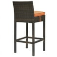 thumbnail image 3 of Modway Tabouret de Bar en Rotin et Aluminium de 30 Po avec Conduit en Brun/orange, 3 of 3