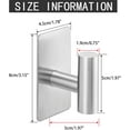 thumbnail image 4 of Adhesive Towel Hooks, Heavy Duty Wall Hooks, Towel Hooks for Bathrooms Adhesive, SUS304 Stainless Steel Waterproof Sticky Kitchen Hooks for Hanging Towel,Clothes,Robe,Brushed Nickel,4Pack, 4 of 7