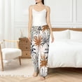 thumbnail image 4 of Balery Tropical Leaves Pantalones de pijama para mujer, pijamas ultraligeros, pantalones de estar por casa-X-Large, 4 of 6