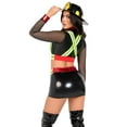 thumbnail image 2 of Leg Avenue Women's Five Alarm Fire Fighter Halloween Costume, Black, Small, 2 of 5