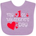 thumbnail image 3 of Inktastic My First Valentines Day Red Hearts Boys or Girls Baby Bib, 3 of 4