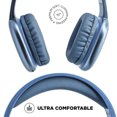 thumbnail image 3 of Auriculares inalámbricos iJoy Ultra con micrófono, recargables, Bluetooth, 10h, ranura SD, cable auxiliar, suaves, azules, 3 of 3