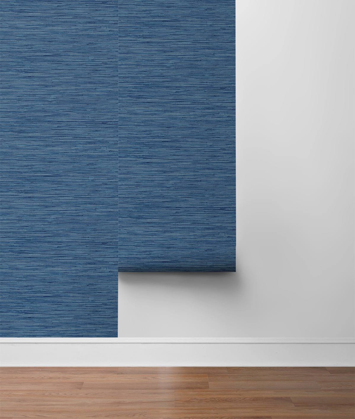 Stacy Garcia Home Marine Blue Grasscloth Peel and Stick Wallpaper