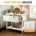 thumbnail image 4 of Ktaxon Solid Wood Nightstand with One Drawer Traditional Cottage Bedside Table End Table, White, 4 of 6