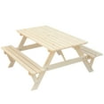 thumbnail image 1 of Table de Pique-Nique de Jardin en A pour Patio Extérieur, Naturel, 1 of 1