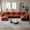 Orange, variant on Advwin L-Shaped Modular Sectional Sofa with Ottoman, Modern 3-Seater Oversized Cloud Couch with Thick Cushions for Living Room, Bedroom, Apartment, Small Spaces, Orange