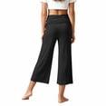 thumbnail image 6 of Oiyii Girls Summer Pants Solid Pleated Waist Wide Leg Boggy Cropped Pants, Sizes 5-14Y, 6 of 7