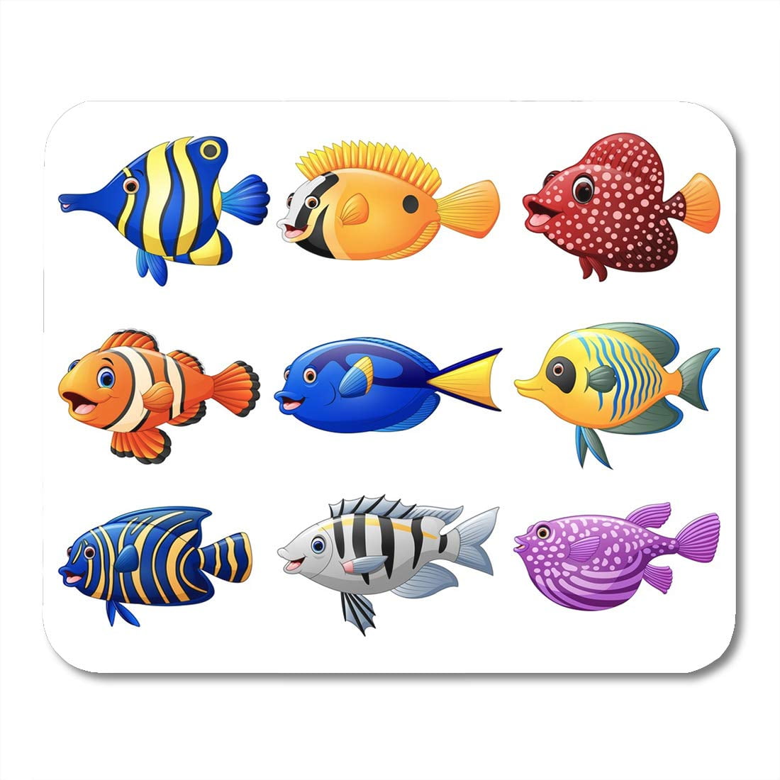 Coral Reef Clown Fish Rubber Mouse Mat PC Mouse Pad