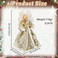 thumbnail image 3 of 13 Inch Elegant Angel Tree Topper with Soft Pinions, Lifelike Doll Ornament for Christmas Tree Top Decoration, Multi-Function Holiday Decor，D, 3 of 7